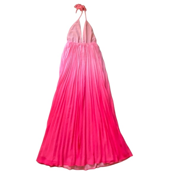 HELLO MOLLY Love Letter To You Maxi Dress Pink Ombré Pleats NEW Size XS / 2 NWT - Picture 10 of 14